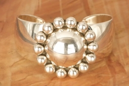 Artie Yellowhorse Rising Sun Design Sterling Silver Bracelet